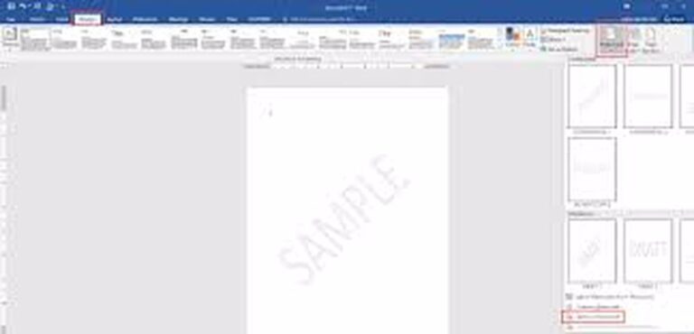 إزالة العلامة المائية من ملف Microsoft word